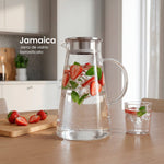 Cargue la imagen en el visor de la galería, Jarra Vidrio Agua de 1.8L Vidrio de Borosilicato de Alta resistencia Con Tapa de Acero Inoxidable y Filtro - Chefmaker.com.mx
