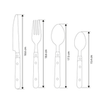 Cargue la imagen en el visor de la galerĂa, Juego de cubiertos Saori Chefmaker De Acero Inoxidable Con Mango de Plástico Para 4 personas - Chefmaker.com.mx