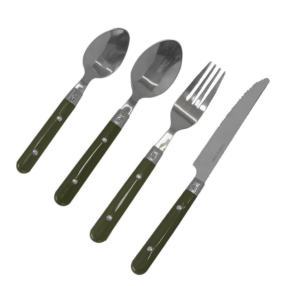 Juego de cubiertos Saori Chefmaker De Acero Inoxidable Con Mango de Plástico Para 4 personas - Chefmaker.com.mx