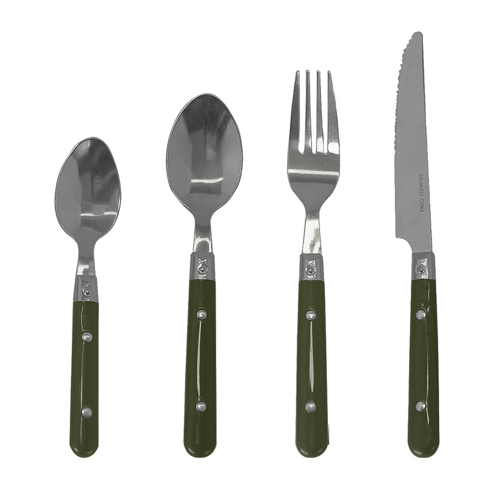 Juego de cubiertos Saori Chefmaker De Acero Inoxidable Con Mango de Plástico Para 4 personas - Chefmaker.com.mx