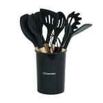 Cargue la imagen en el visor de la galería, Juego de Utensilios de Cocina España Chefmaker 12 piezas Cubiertos de Silicona con Mango de madera - Chefmaker.com.mx