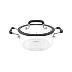 Cargue la imagen en el visor de la galería, Olla de Vidrio Borosilicato Chefmaker Alba 2.5 L con Tapa – Negro - Chefmaker.com.mx
