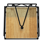 Cargue la imagen en el visor de la galería, Servilletero Para Mesa Sevilla Chefmaker Moderno de Acero con Bambú Para Cocina Porta Servilletas - Chefmaker.com.mx