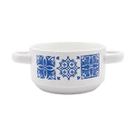 Cargue la imagen en el visor de la galería, Set 4 Pozoleros Chefmaker Mayolica de Cerámica 700 ml Diseño Estilo Talavera Azul y Blanco - Chefmaker.com.mx