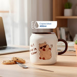 Cargue la imagen en el visor de la galería, Set De 3 Taza Capibara Lux Chefmaker de Cerámica Grabado 428ml - Chefmaker.com.mx