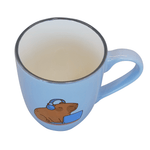 Cargue la imagen en el visor de la galería, Set De 4 Taza CAPIBARA - SETAZ Chefmaker de Cerámica Grabado 350ml Azul - Chefmaker.com.mx