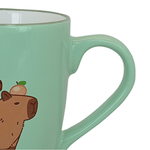 Cargue la imagen en el visor de la galería, Set De 4 Taza CAPIBARA - SETM Chefmaker de Cerámica Grabado 350ml Menta - Chefmaker.com.mx