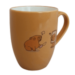 Cargue la imagen en el visor de la galería, Set De 4 Taza CAPIBARA - SETN Chefmaker de Cerámica Grabado 350ml Naranja - Chefmaker.com.mx