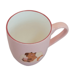 Cargue la imagen en el visor de la galería, Set De 4 Taza CAPIBARA - SETRS Chefmaker de Cerámica Grabado 350ml Rosa - Chefmaker.com.mx