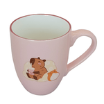 Cargue la imagen en el visor de la galería, Set De 4 Taza CAPIBARA - SETRS Chefmaker de Cerámica Grabado 350ml Rosa - Chefmaker.com.mx