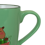 Cargue la imagen en el visor de la galería, Set De 4 Taza CAPIBARA - SETV Chefmaker de Cerámica Grabado 350ml Verde - Chefmaker.com.mx