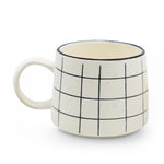 Cargue la imagen en el visor de la galería, Set de 4 Taza DALMATA DR - SET Chefmaker de Cerámica Grabado 400ml Rayas - Chefmaker.com.mx