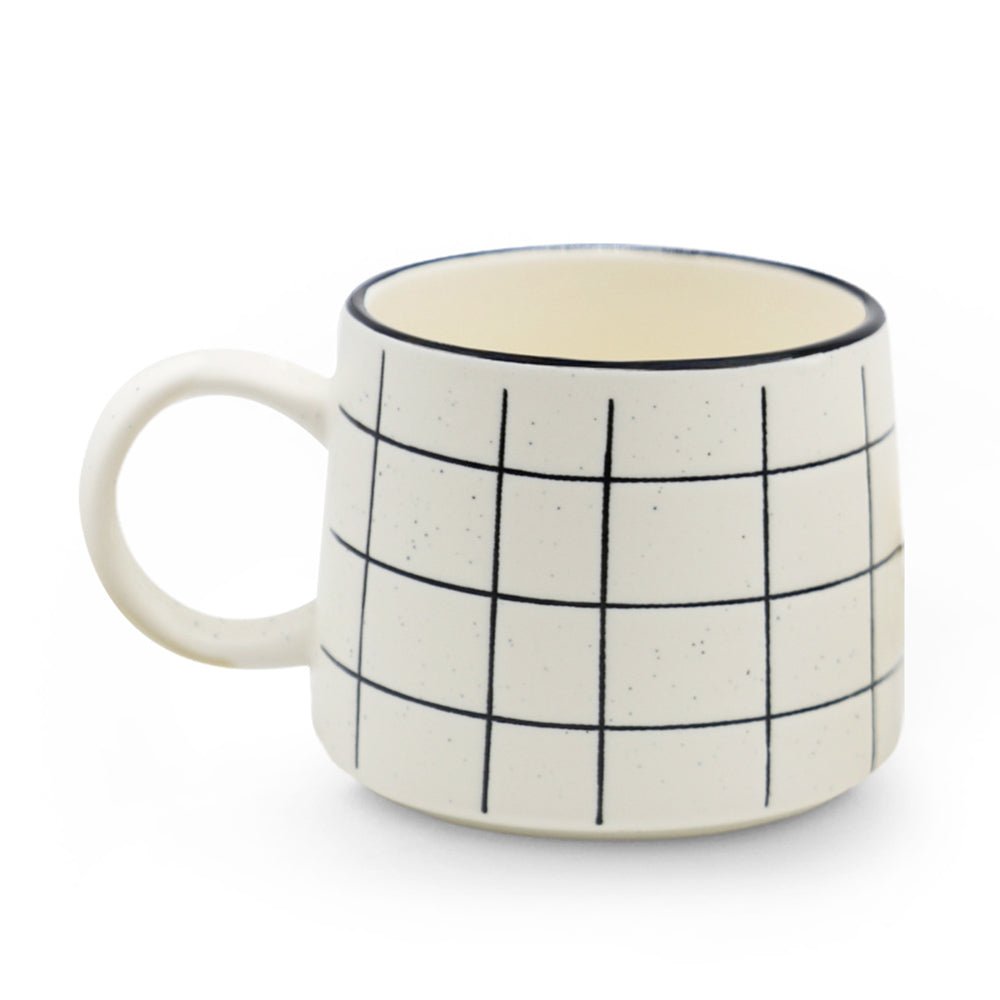 Set de 4 Taza DALMATA DR - SET Chefmaker de Cerámica Grabado 400ml Rayas - Chefmaker.com.mx