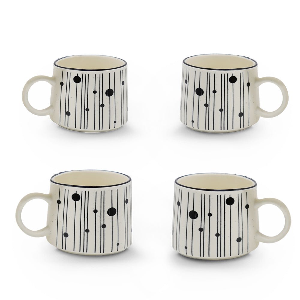 Set de 4 Taza DALMATA PR - SET Chefmaker de Cerámica Grabado 400ml - Chefmaker.com.mx