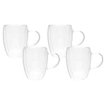 Cargue la imagen en el visor de la galería, Set de 4 Tazas Brusela Chefmaker de Cristal Transparente 350ml - Chefmaker.com.mx