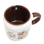 Cargue la imagen en el visor de la galería, Set De 4 Tazas Capibara Lux Chefmaker de Cerámica Grabado 428ml (Take) - Chefmaker.com.mx