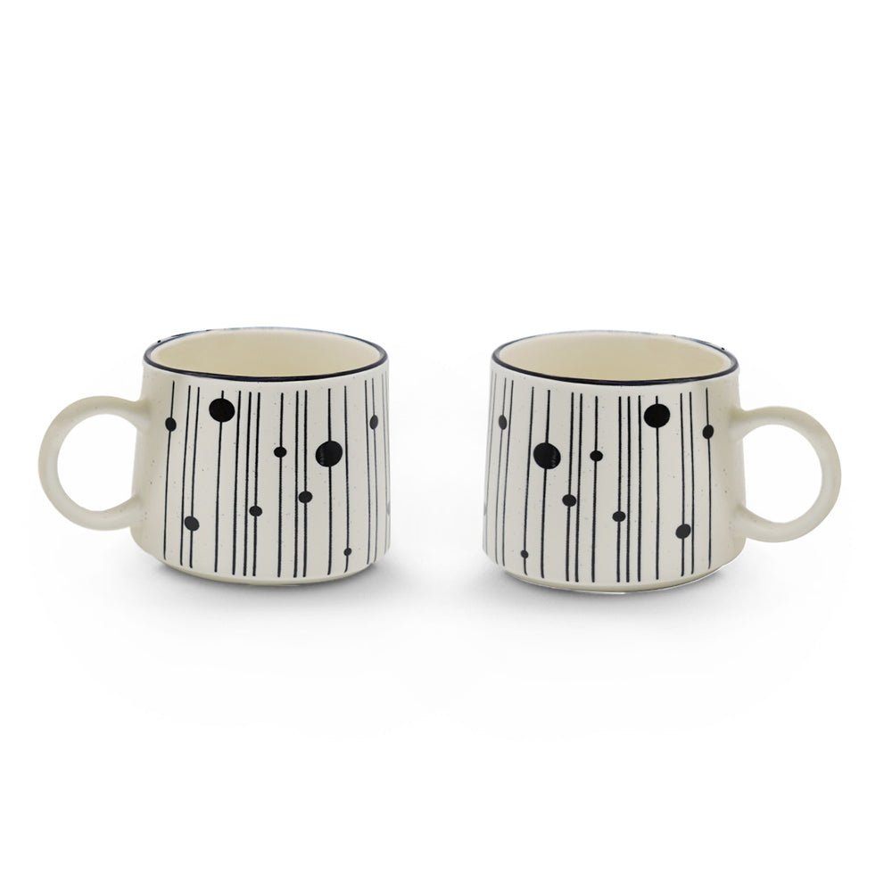 Set de 6 Taza DALMATA SET Chefmaker de Cerámica Grabado 400ml - Chefmaker.com.mx
