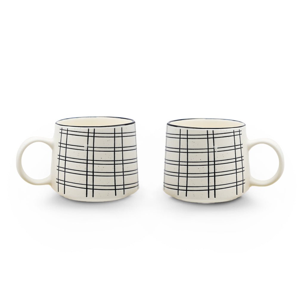 Set de 6 Taza DALMATA SET Chefmaker de Cerámica Grabado 400ml - Chefmaker.com.mx