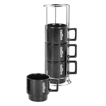 Cargue la imagen en el visor de la galería, Set Juego de 4 Tazas apilables con rack Romina - Chefmaker.com.mx