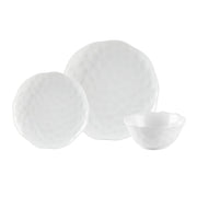 Vajilla de Cerámica Flor Chefmaker 12 Piezas Para 4 personas Blanco Formas irregulares - Chefmaker.com.mx