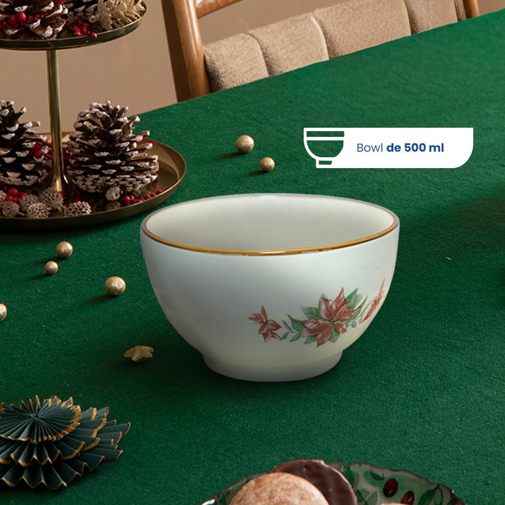 Vajilla de Cerámica Nochebuena Chefmaker Navideña 12 Piezas 4 Personas - Chefmaker.com.mx