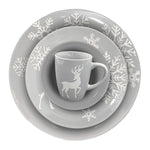 Cargue la imagen en el visor de la galería, Vajilla de Cerámica Reno Chefmaker Navideña 16 piezas 4 personas - Chefmaker.com.mx