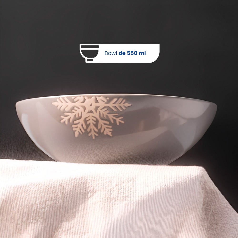 Vajilla de Cerámica Reno Chefmaker Navideña 16 piezas 4 personas - Chefmaker.com.mx