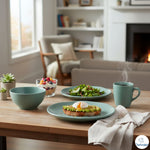 Cargue la imagen en el visor de la galería, Vajilla de Cerámica Tahoe O Chefmaker de 16 Piezas para 4 Personas Verde - Chefmaker.com.mx