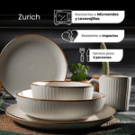 Cargue la imagen en el visor de la galería, Vajilla de Cerámica Zurich Chefmaker para 4 personas con 20 Pzs - Chefmaker.com.mx