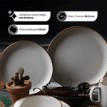 Cargue la imagen en el visor de la galería, Vajilla de Cerámica Zurich Chefmaker para 4 personas con 20 Pzs - Chefmaker.com.mx