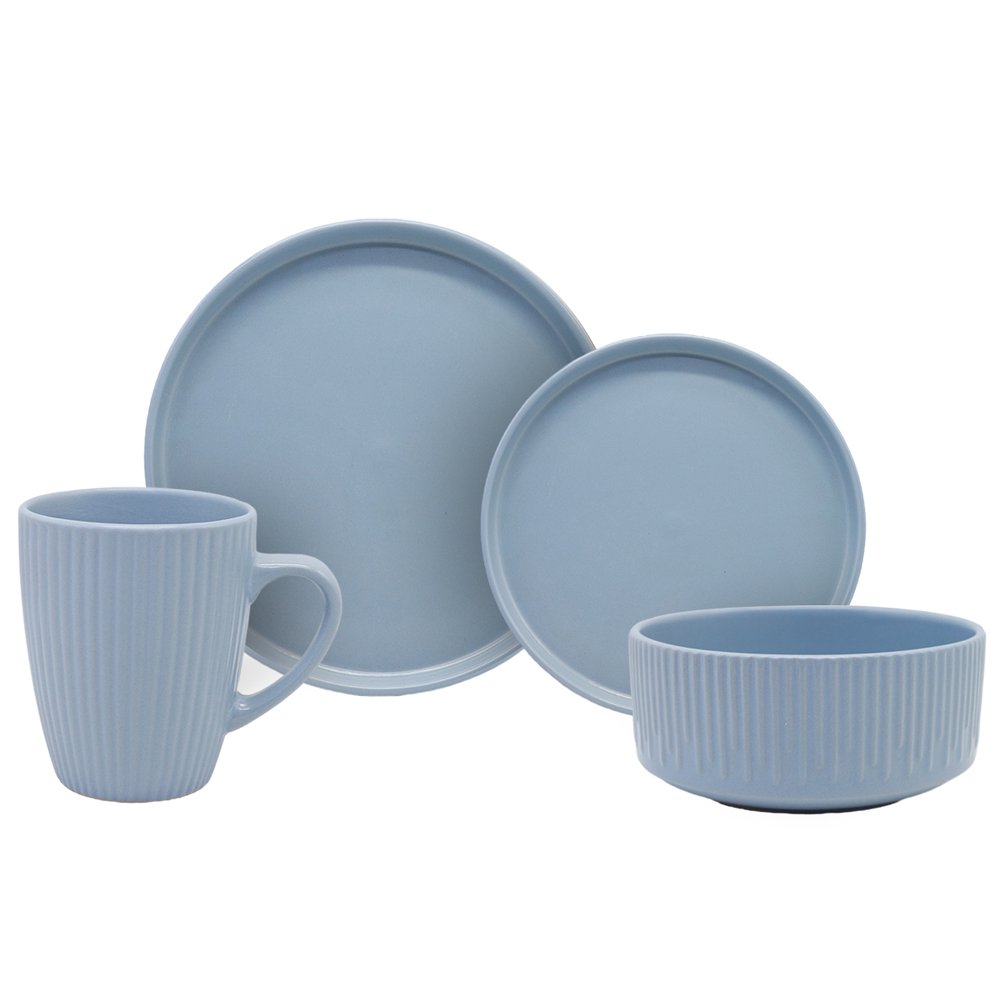 Vajilla 16 piezas para 4 personas Adara - Chefmaker.com.mx