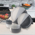 Cargue la imagen en el visor de la galería, Vajilla Redonda 16 Piezas 4 Personas Zakia - Chefmaker.com.mx