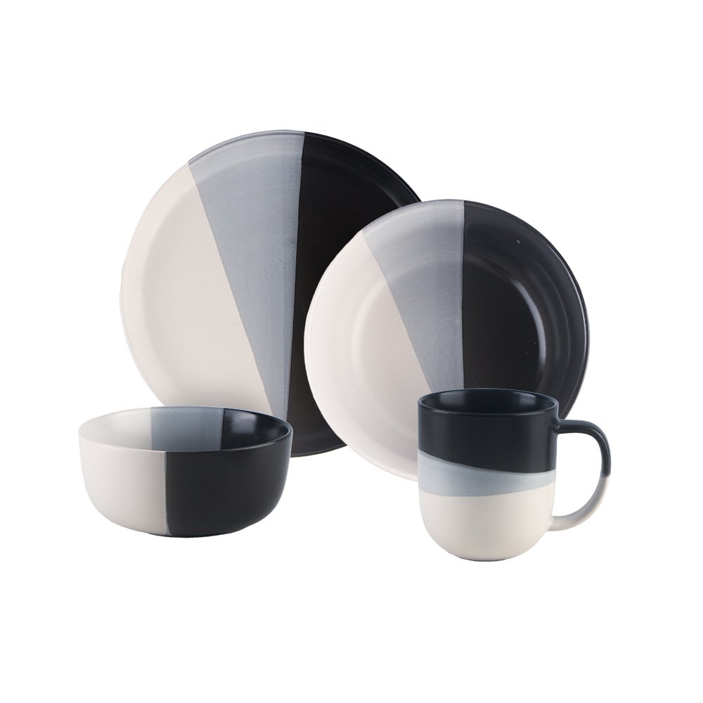 Vajilla Redonda 16 Piezas 4 Personas Zakia - Chefmaker.com.mx