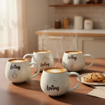 Cargue la imagen en el visor de la galería, Set de 4 Tazas Loving-set Chefmaker De Cerámica Grabado de 500ml
