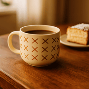 Set de 6  Taza TERRACOTA-SET 2Z+2W+2X Chefmaker de Cerámica Grabado 400ml