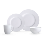 Cargue la imagen en el visor de la galería, Vajilla de Porcelana Quebec Chefmaker para 4 Personas 16 Piezas Color Blanco