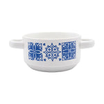 Cargue la imagen en el visor de la galería, Set 4 Pozoleros Chefmaker Mayolica de Cerámica 700 ml Diseño Estilo Talavera Azul y Blanco