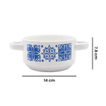 Cargue la imagen en el visor de la galería, Set 4 Pozoleros Chefmaker Mayolica de Cerámica 700 ml Diseño Estilo Talavera Azul y Blanco