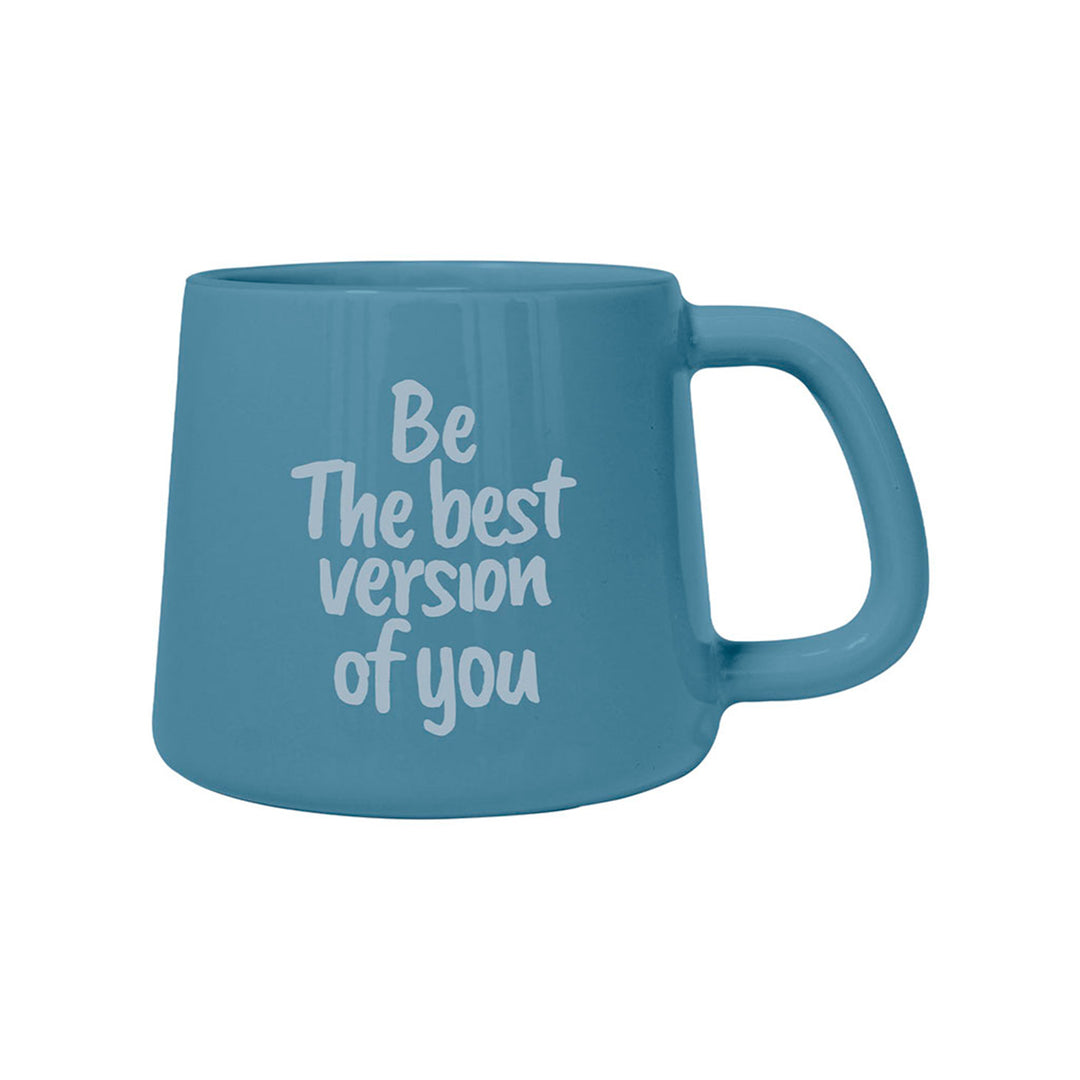 Set 4 Tazas de Cerámica Chefmaker PUEBLA 300 ml New Bone con Frases