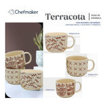 Cargue la imagen en el visor de la galería, Chefmaker Set Juego de 4 Tazas Terracota de 400ml c/u con grabado - Chefmaker.com.mx
