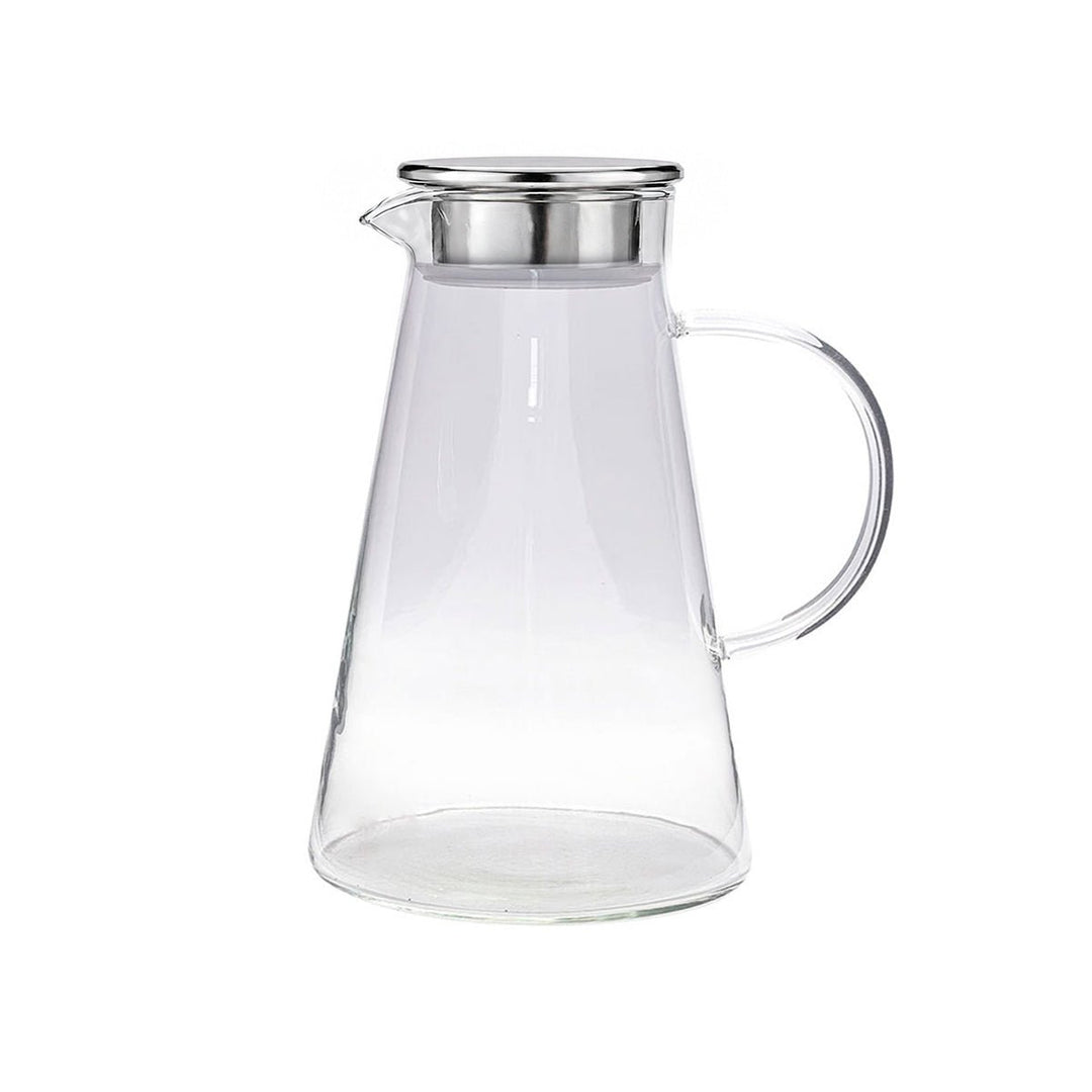 Jarra Vidrio Agua de 1.8L Vidrio de Borosilicato de Alta resistencia Con Tapa de Acero Inoxidable y Filtro - Chefmaker.com.mx