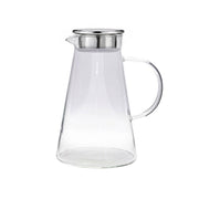 Jarra Vidrio Agua de 1.8L Vidrio de Borosilicato de Alta resistencia Con Tapa de Acero Inoxidable y Filtro - Chefmaker.com.mx