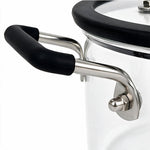 Cargue la imagen en el visor de la galería, Olla de Vidrio Borosilicato Chefmaker Alba 2.5 L con Tapa – Negro - Chefmaker.com.mx