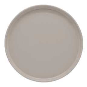 Plato Trinche Color Beige en Ceramica con Relieve ADARABG - TR - Chefmaker.com.mx