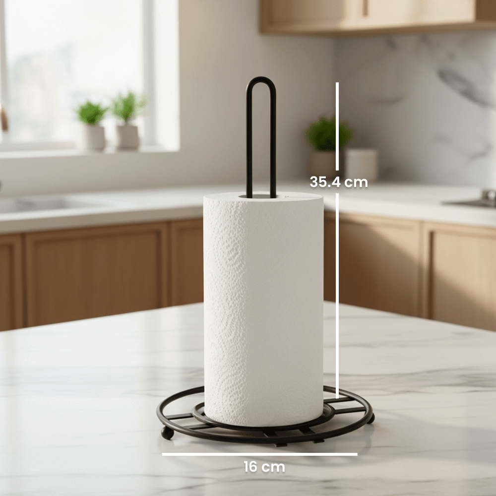 Portarrollos de Cocina Portugal Chefmaker de Metal Color Negro Servitoallas Porta Toalla de Papel - Chefmaker.com.mx