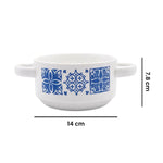 Cargue la imagen en el visor de la galería, Set 4 Pozoleros Chefmaker Mayolica de Cerámica 700 ml Diseño Estilo Talavera Azul y Blanco - Chefmaker.com.mx