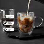 Cargue la imagen en el visor de la galería, Set de 2 Tazas Brusela Chefmaker de Cristal Transparente 350ml - Chefmaker.com.mx
