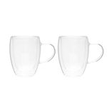 Cargue la imagen en el visor de la galería, Set de 2 Tazas Brusela Chefmaker de Cristal Transparente 350ml - Chefmaker.com.mx
