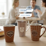 Cargue la imagen en el visor de la galería, Set de 3 Taza Vianca - set Chefmaker Cerámica 400ml - Chefmaker.com.mx
