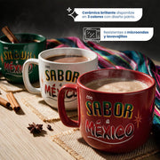 Set de 3 Tazas de Cerámica Chefmaker Mexamug 400 ml Sabor a México - Chefmaker.com.mx